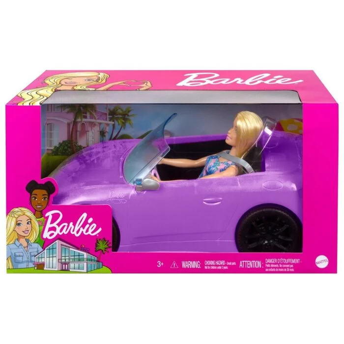 Кукла Barbie в Кабриолете Estate Транспорт Фиолетовый HBY290 