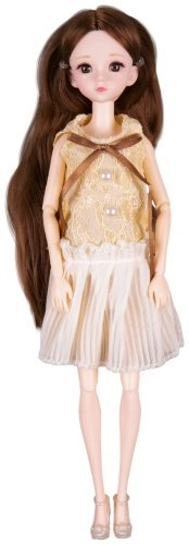 Кукла-модель Sariel Кукла брюнетка в бежевом платье 7762-4, 29 см 