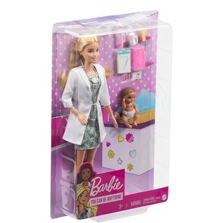 Кукла  Mattel Barbie  педиатр с малышом-пациентом 