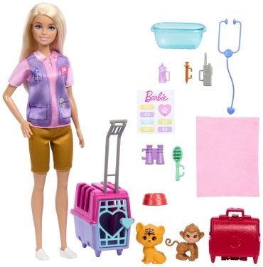 Кукла-модель Barbie Спасатель животных HRG500, 27 см 