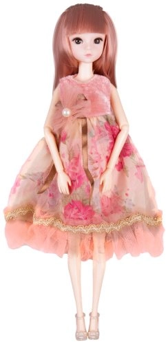 Кукла-модель Sariel Кукла блондинка в пышном платье в цветочек 7762-B, 29 см 