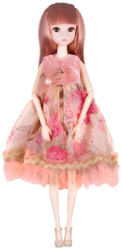 Кукла-модель Sariel Кукла блондинка в пышном платье в цветочек 7762-B, 29 см 