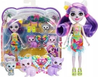 Кукла коллекционная Enchantimals Семья Лемуров HRX86, 16 см, мультиколор 