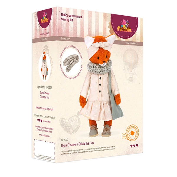 Набор для изготовления игрушки Гамма Miadolla Лиса Оливия (TD-0302) - фото 2