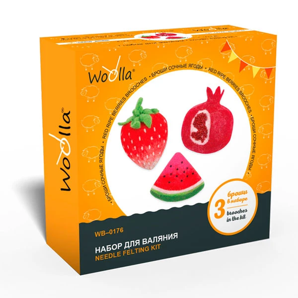 Набор для валяния Гамма Woolla Сочные ягоды (WB-0176) - фото 2