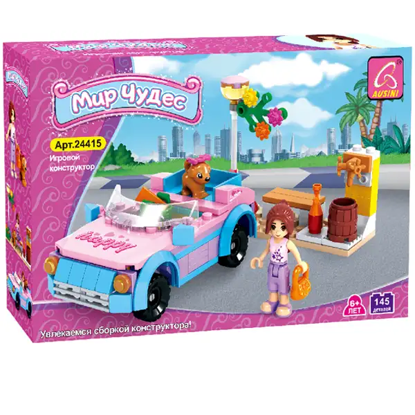 Игровой конструктор Keyixing 24415 МИР ЧУДЕС (150 деталей в наборе) Мир Чудес Веселая поездка (24415) / 145 деталей - фото 2