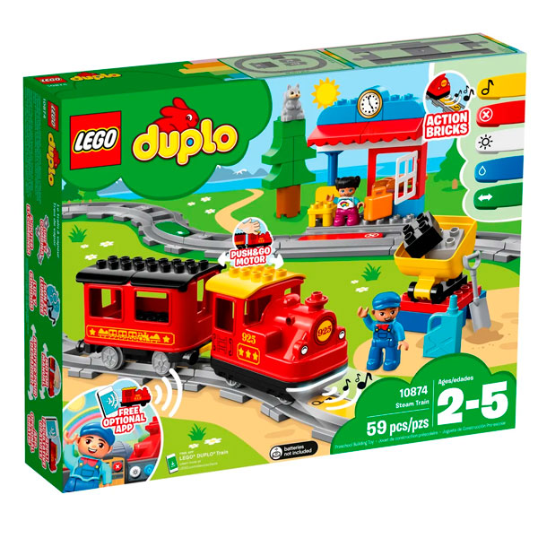 Конструктор Lego Поезд на паровой тяге Duplo 10874