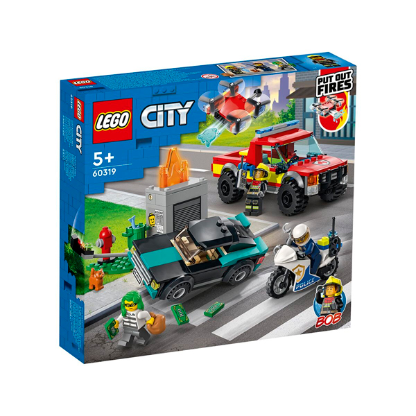 Конструктор Lego Пожарная бригада и полицейская погоня CITY 60319