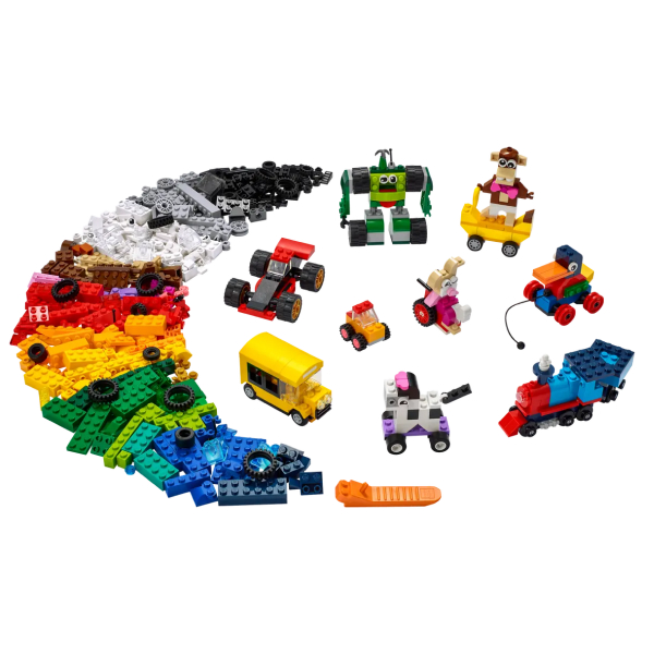Конструктор LEGO Classic Кубики и колёса (11014) / 653 детали