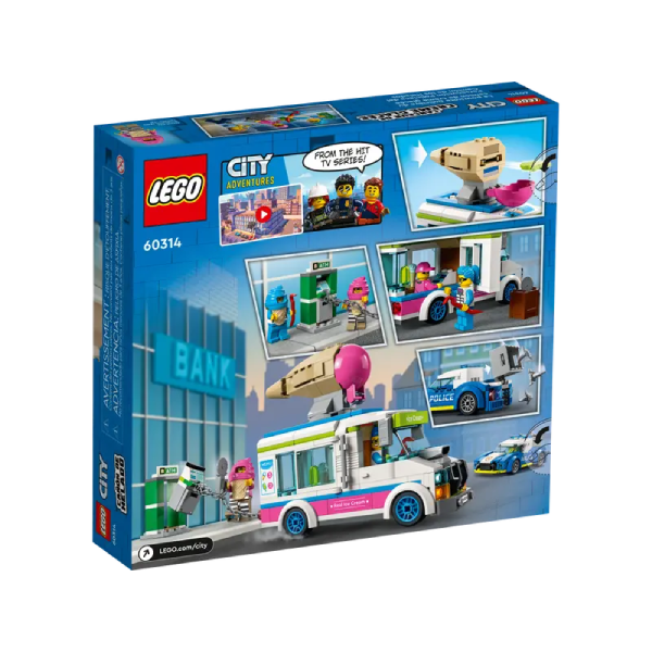 LEGO  конструкторы City  Полицияны балмұздақ таситын көлікті қуады  (60314) / 317 деталь