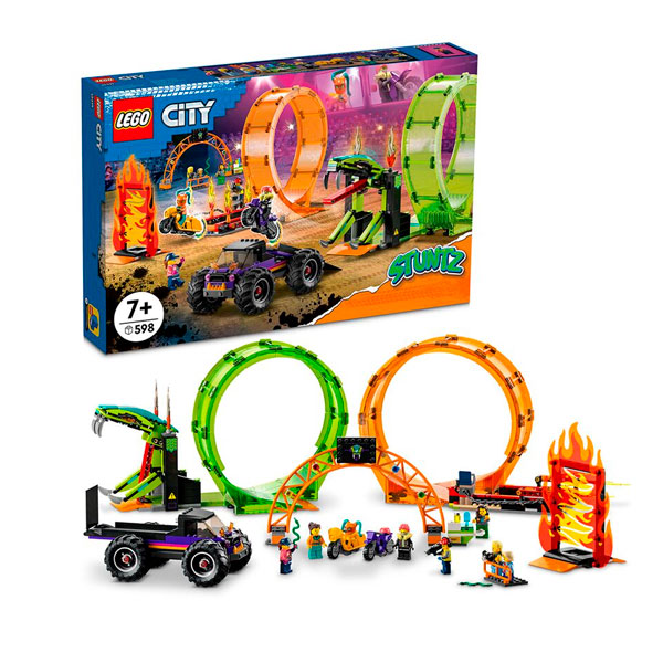 LEGO  конструкторы City Stuntz Каскадерлік аренаның Қос ілмегі ( 60339) / 598 деталь