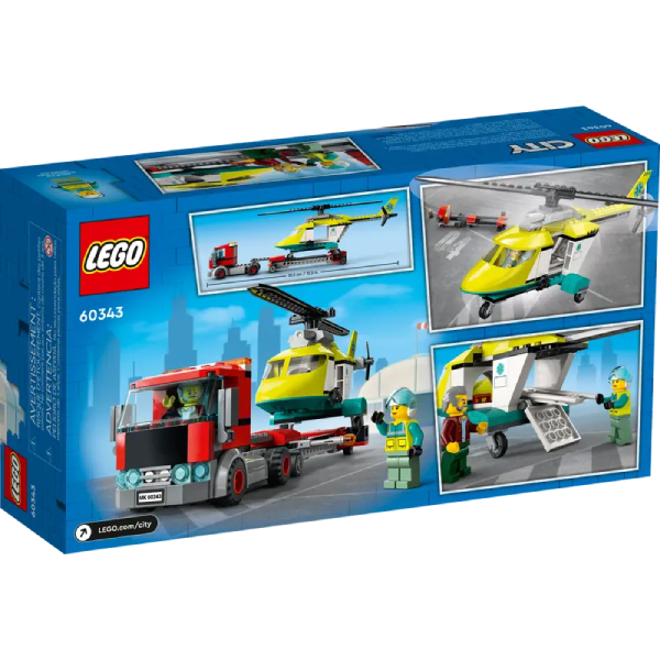 LEGO  конструкторы City Құтқару тікұшағына арналған  жүк көлігі  (60343) / 215 деталь