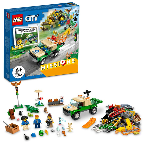 LEGO  конструкторы City Missions Жабайы жануарларды құтқару миссиялары  (60353) / 246 деталь