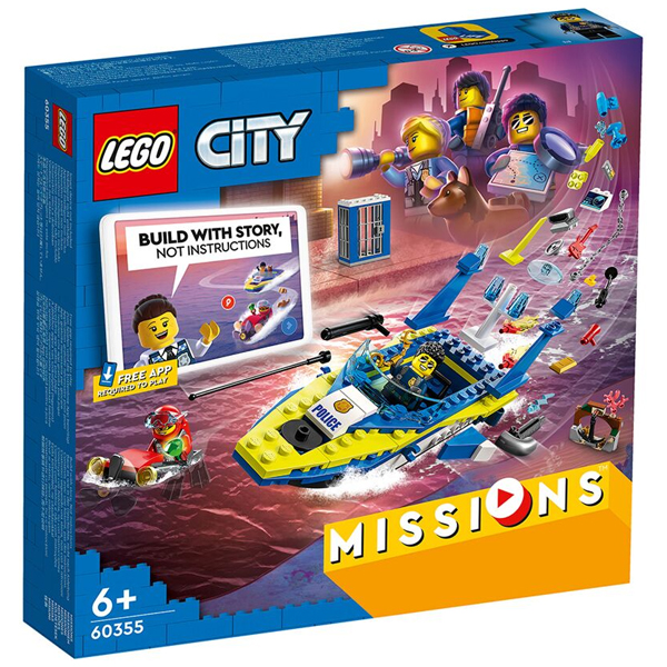 LEGO  конструкторы City Missions  Су полициясының детективтік миссиялары (60355) / 278 деталь