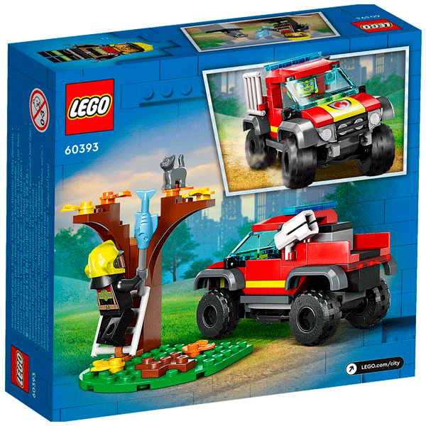 Конструктор LEGO Город Пожарная машина 4x4 (60393) / 97 деталей