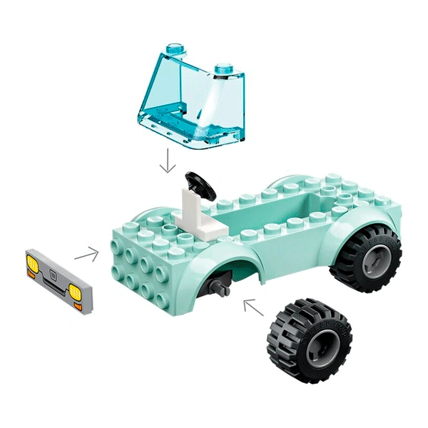 Конструктор LEGO Город Автомобиль для спасения животных (60382) / 58 деталей - фото 7