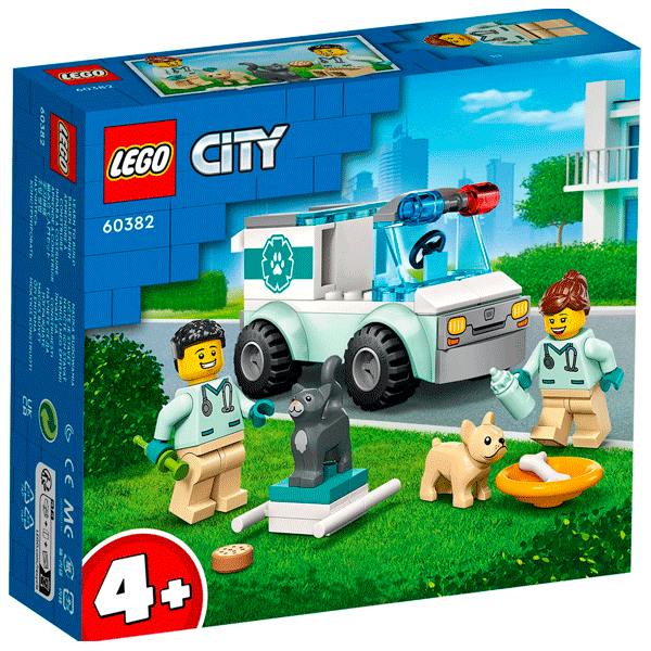LEGO  конструкторы Қала Жануарларды құтқаруға арналған көлік (60382) / 58 деталь