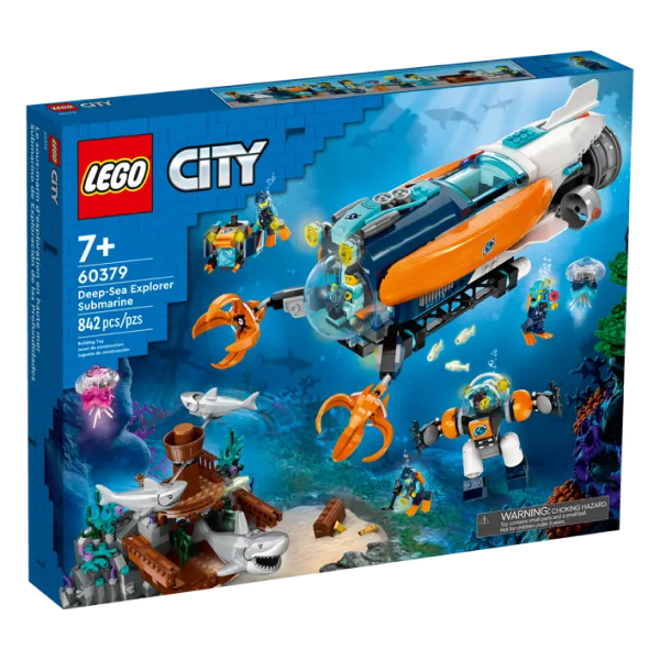 Конструктор LEGO City Глубоководная исследовательская подводная лодка (60379) / 841 деталь - фото 2