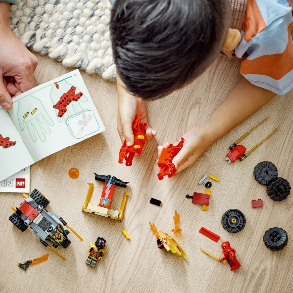 Конструктор LEGO Ninjago Кай и Рас: Битва на машине и мотоцикле (71789) / 103 деталей - фото 4