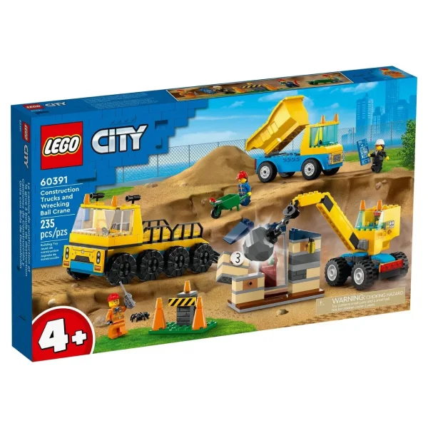 Конструктор LEGO City Строительный грузовик и шаровидный кран-таран (60391) / 235 деталей
