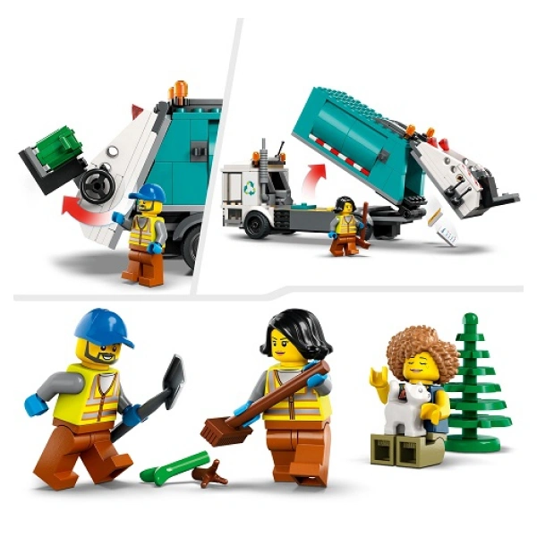 Конструктор LEGO City Мусороперерабатывающий грузовик (60386) / 261 деталей - фото 3