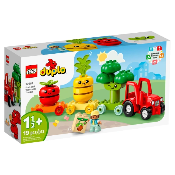 Конструктор LEGO Duplo Трактор с овощами и фруктами 10982 / 19 деталей
