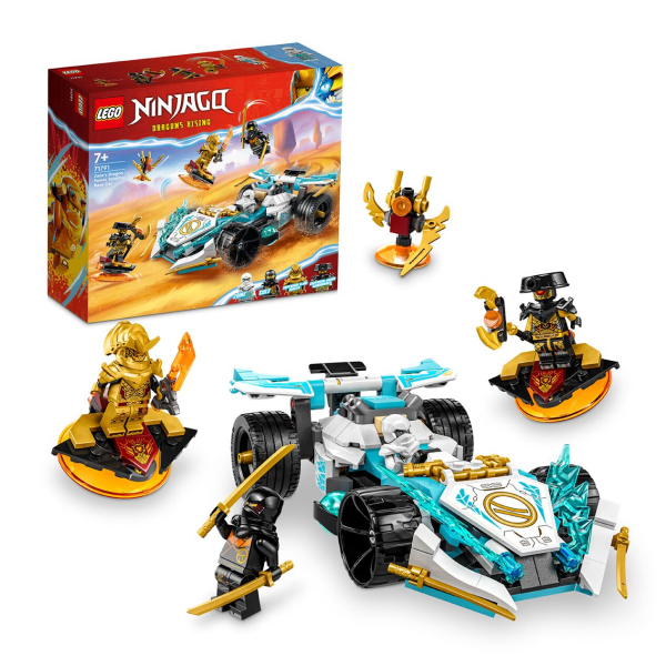 Конструктор LEGO Ninjago Сила дракона Зейна: Гоночный автомобиль Кружитцу (71791) / 307 деталей - фото 3