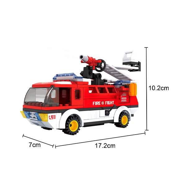 Игровой конструктор Keyixing 21503 ПОЖАРНАЯ БРИГАДА (196 деталей в наборе) Пожарная бригада (21503) / 196 деталей - фото 4