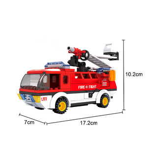 Игровой конструктор Keyixing 21503 ПОЖАРНАЯ БРИГАДА (196 деталей в наборе) Пожарная бригада (21503) / 196 деталей - фото 4