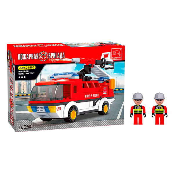 Игровой конструктор Keyixing Пожарная бригада (21503) / 196 деталей