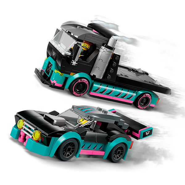 Конструктор Lego Город Гоночный автомобиль и грузовик-автовоз 60406 - фото 4