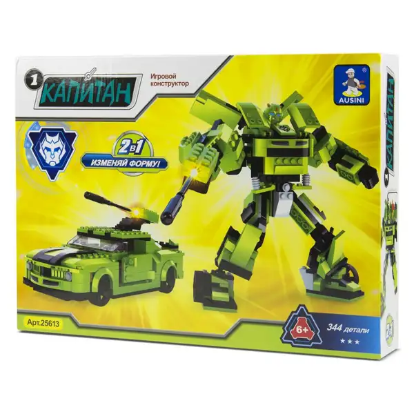 Игровой конструктор Keyixing 25613 КАПИТАН (344 детали в наборе) Робот трансформер (25613) / 344 детали - фото 2