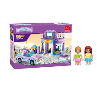 Игровой конструктор Keyixing 24605 МИР ЧУДЕС (380 деталей в наборе) Магазин косметики (24605) / 368 деталей