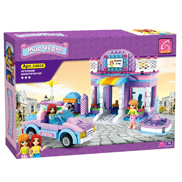 Игровой конструктор Keyixing 24605 МИР ЧУДЕС (380 деталей в наборе) Магазин косметики (24605) / 368 деталей - фото 3