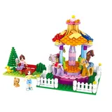 Игровой конструктор Keyixing 24507 МИР ЧУДЕС (234 детали в наборе) Карусель (24507) / 221 деталь - фото 2