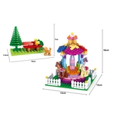 Игровой конструктор Keyixing 24507 МИР ЧУДЕС (234 детали в наборе) Карусель (24507) / 221 деталь - фото 4