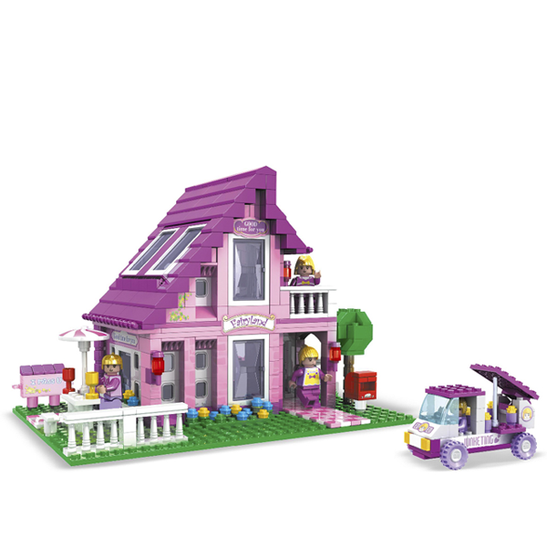 Игровой конструктор Ausini Toys Розовый домик (24801) / 576 деталей