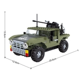 Игровой конструктор Keyixing 22508 АРМИЯ (303 детали в наборе) Армейский Джип (22508) / 299 деталей - фото 4