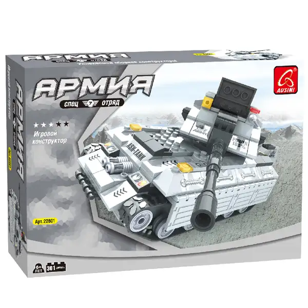 Игровой конструктор Keyixing 22601 АРМИЯ (301 деталь в наборе) Тяжёлый танк (22601) / 301 деталь - фото 2