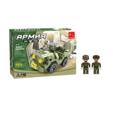 Игровой конструктор Keyixing 22404 АРМИЯ (108 деталей в наборе) Военный внедорожник (22404) / 108 деталей