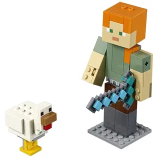 Конструктор Lego Большие фигурки Алекс с цыплёнком Minecraft 21149