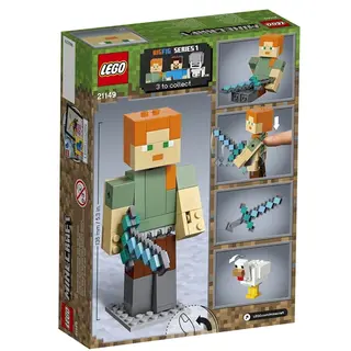 Конструктор Lego Большие фигурки Алекс с цыплёнком Minecraft 21149