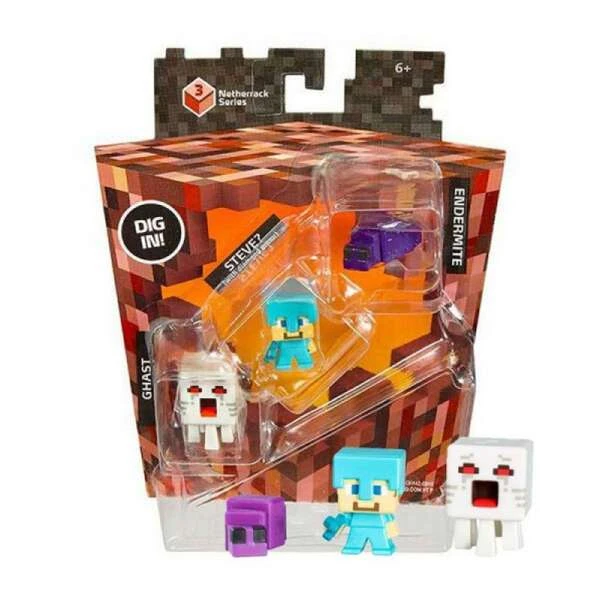 Набор минифигурок Minecraft Chast, Steve with Diamond Armour, Endermite Mattel CKH42