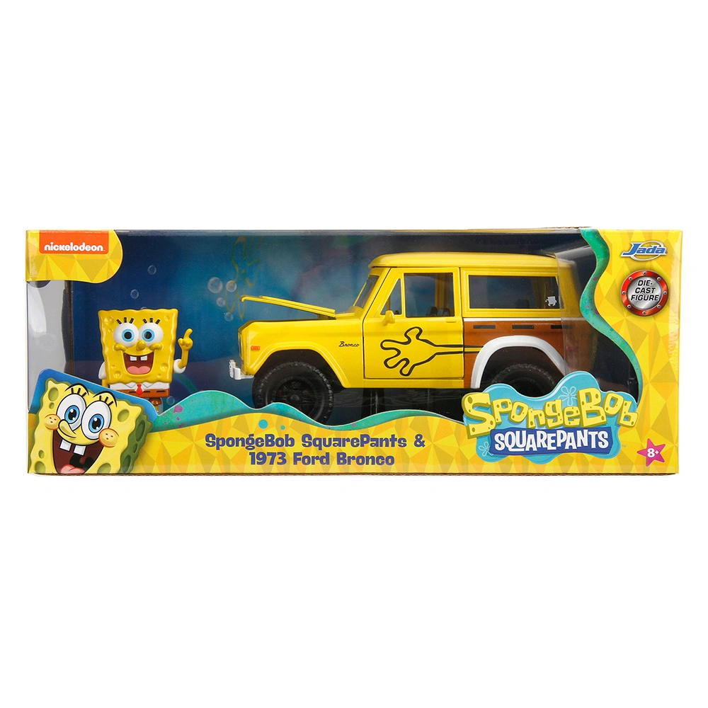 Машинка Jada Toys Hollywood Rides 1:24 Spongebob with Ford Bronco - фото 2
