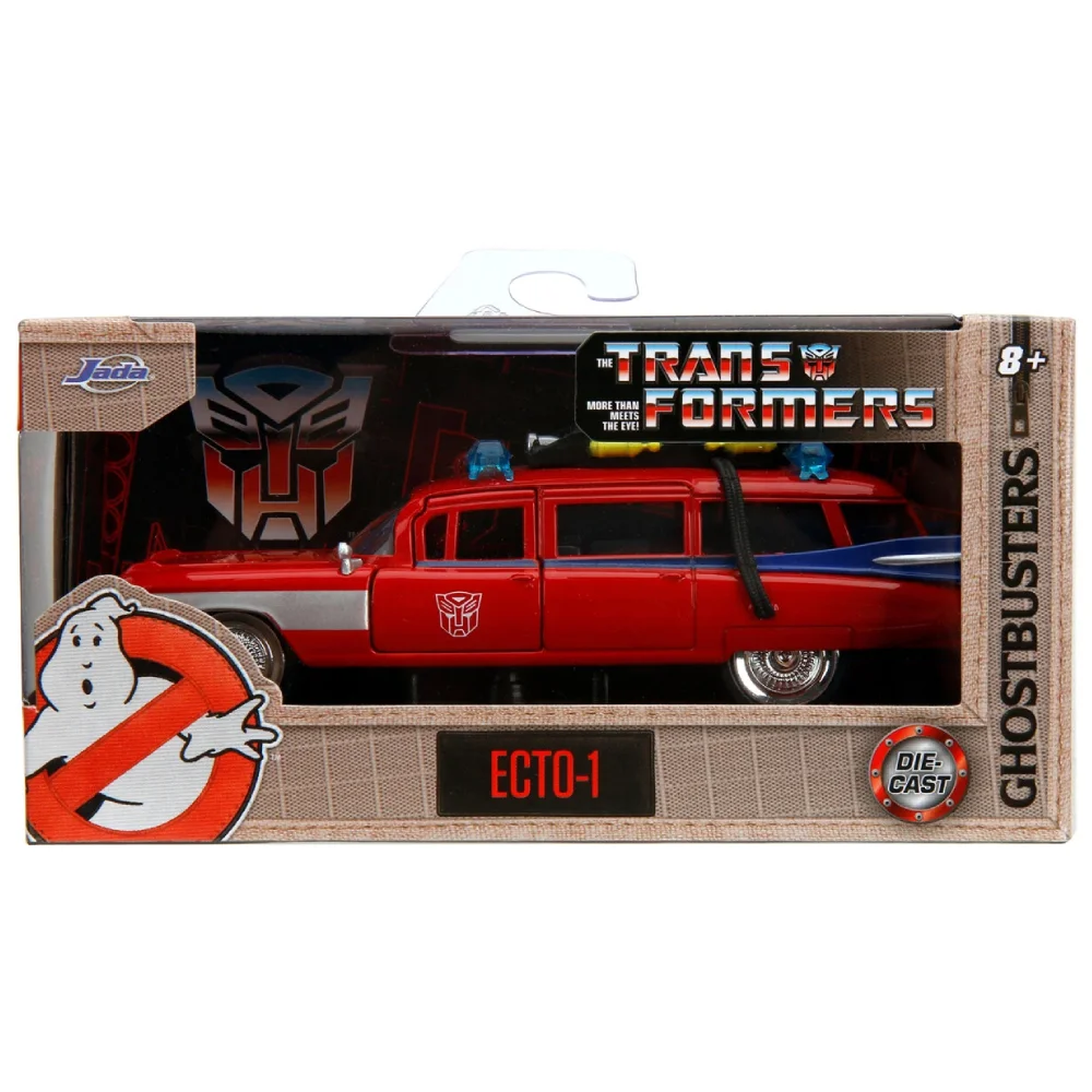 Машинки Jada Toys Hollywood Rides 1:32 Cadillac Ecto-1 TF Optimus Prime 58634 - фото 6