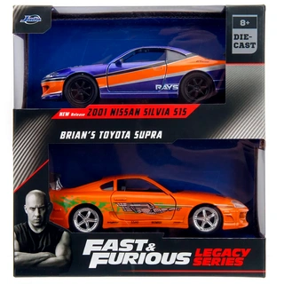 Машинки Jada Toys Форсаж 1:32 FF Nissan Silvia & Toyota Supra-Orange 34254 - фото 2