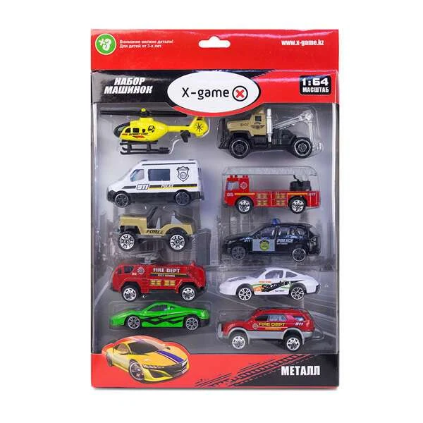 Набор машинок X-Game XGCM10A (10 машинок в уп.) XGCM10A (10 шт. в коробке) - фото 4