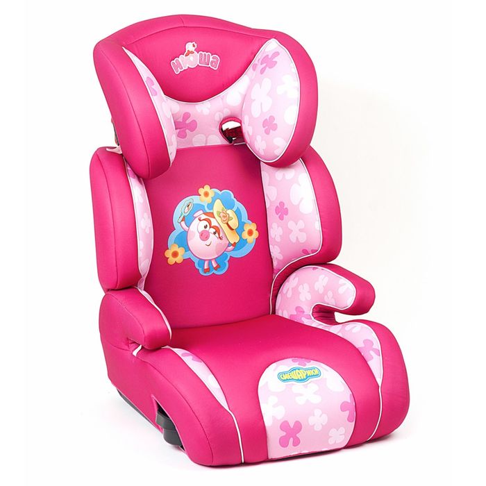 Детское кресло "Смешарики", группы 2/3 (15-36 кг/3-12 лет), полиэстер, поролон 3 см, цвет розовый, SM/DK-400 Nyusha 