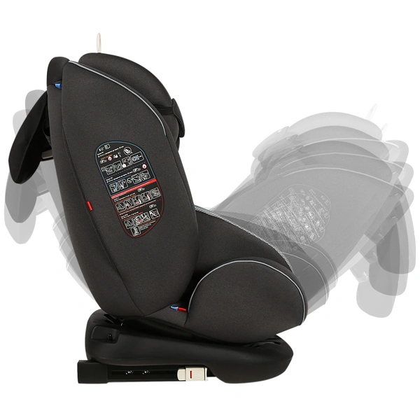 Автокресло Indigo Aero Isofix ST-3 группа 0-1-2-3 (0-36 кг) Dark Gray - фото 3