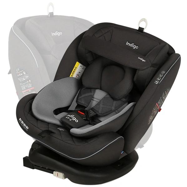 Автокресло Indigo Aero Isofix ST-3 группа 0-1-2-3 (0-36 кг) Dark Gray - фото 5